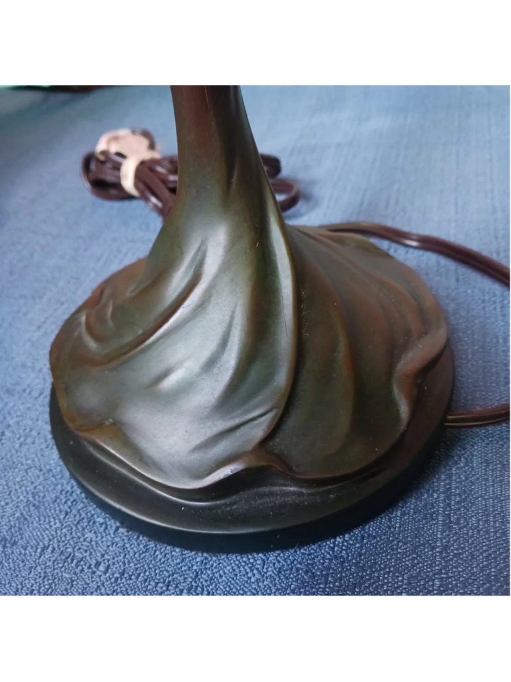 Art Nouveau Style Figural Lady Lamp Bronzed Metal 22